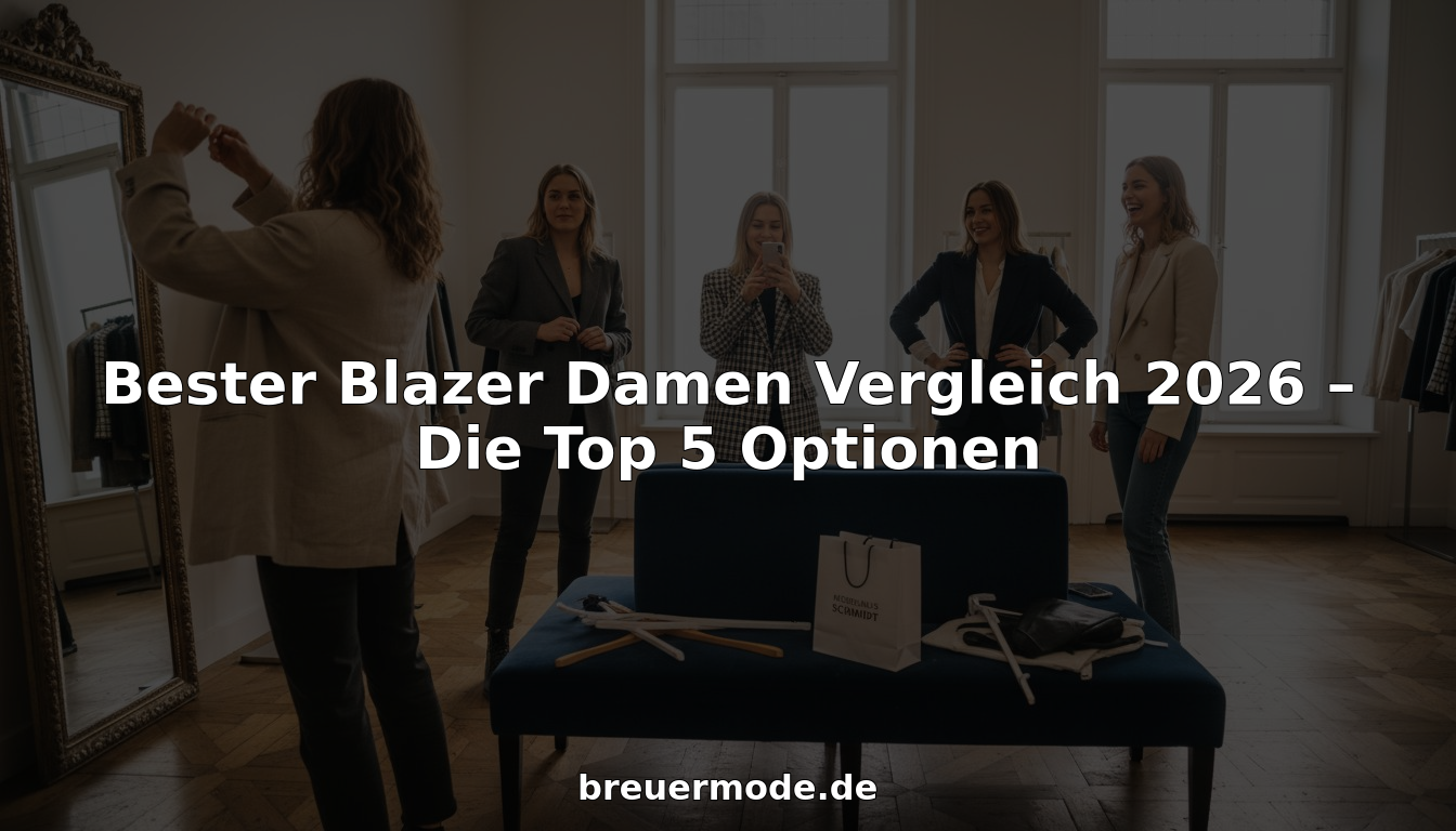 Mehrere Frauen stöbern in einer Boutique und probieren verschiedene Blazer an.