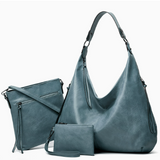 The Slouchy Soft Hobo Handbag 3-Piece Set