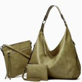 The Slouchy Soft Hobo Handbag 3-Piece Set