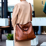 Luxury Leather Hobo Anti-Theft Handbag + FREE Pouch Wallet