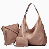 The Slouchy Soft Hobo Handbag 3-Piece Set